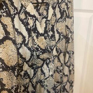 Neutral Snake Print Maxi Dress - Beige & Black